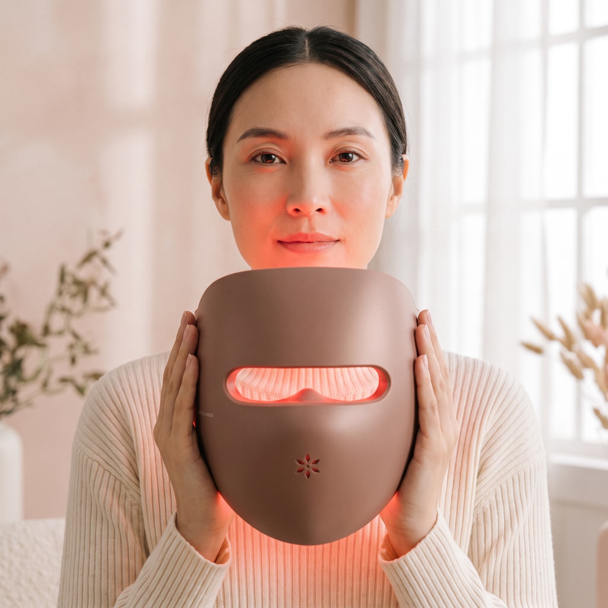Aura Ray LED mask with the neck and décolletage attachment